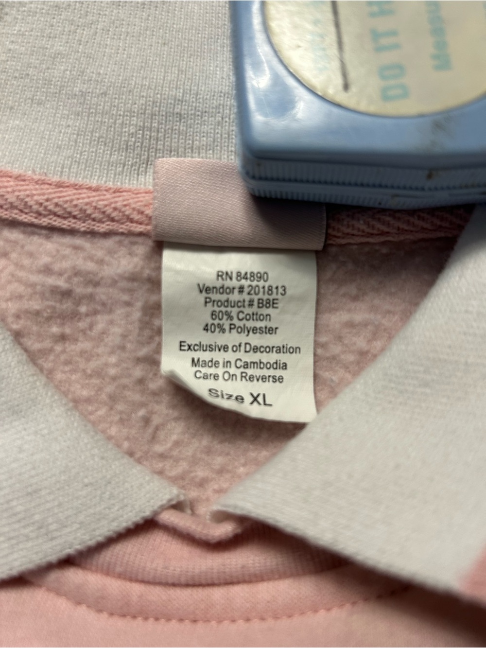 Adrian Delafield Pink Polo-Collar Sweatshirt with Embroidered Cats Grannycore - Picture 3 of 7